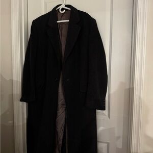 JG Hook Classic Men's Black Overcoat size 42R
